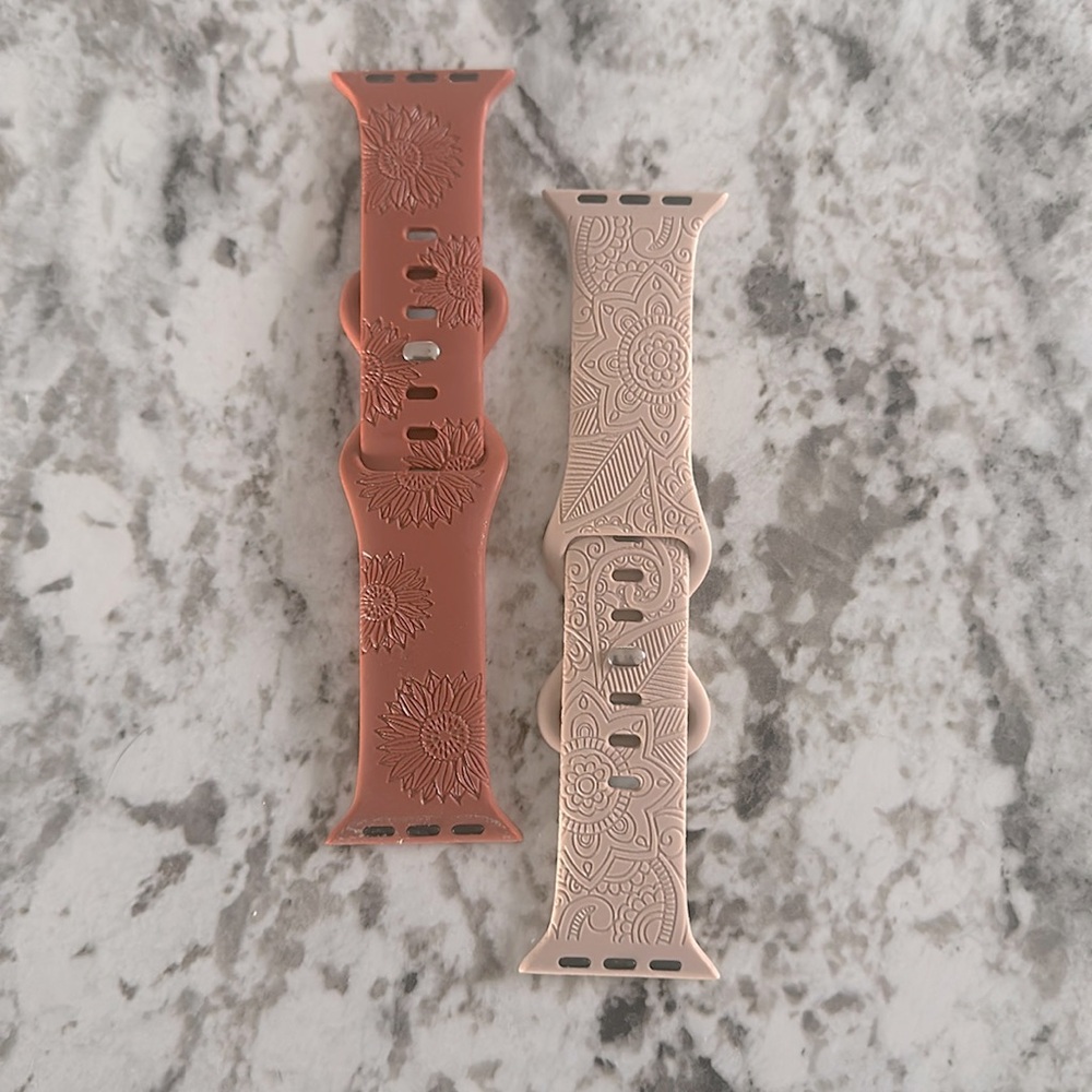 Two (2) Apple Watch Floral Bands